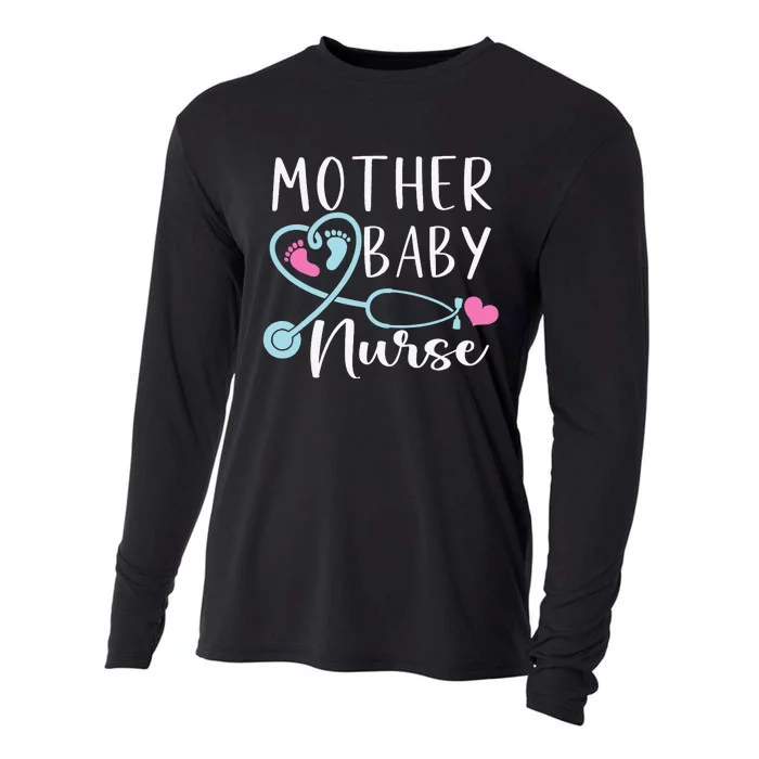 Postpartum Mother Baby Nurse Mom Baby Postpartum Nursing Cooling Performance Long Sleeve Crew