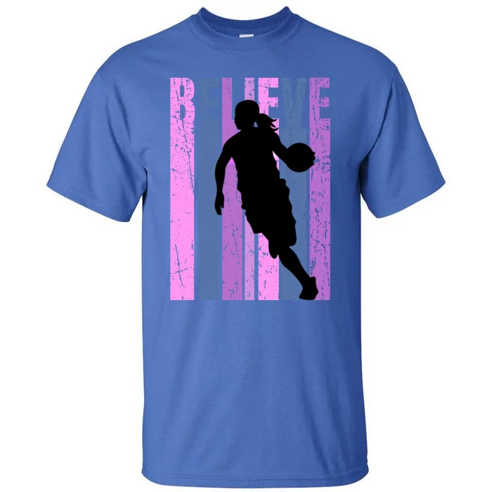 Purple Motivational Basketball Players Team Coaching Cool Gift Tall T-Shirt