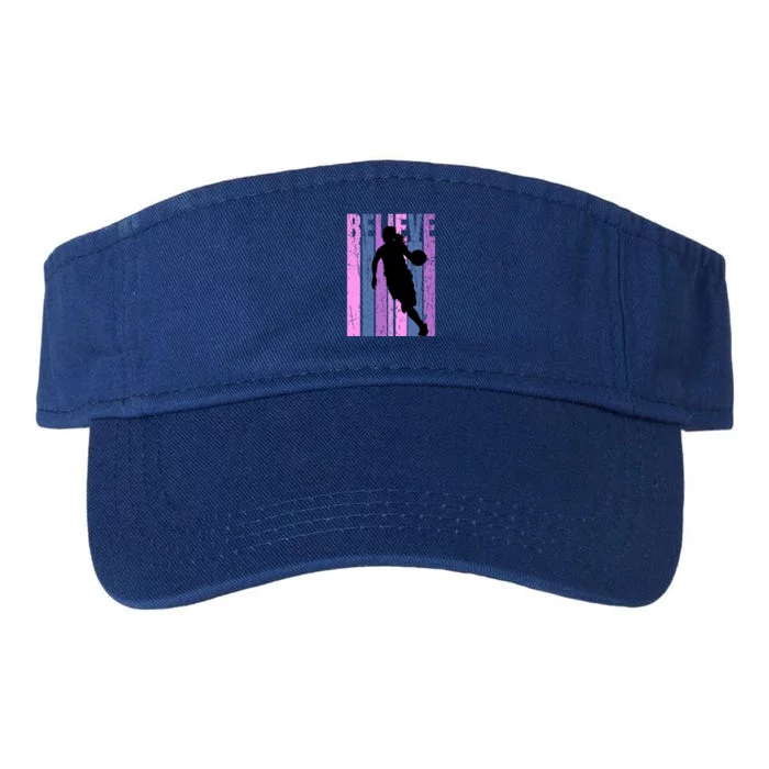 Purple Motivational Basketball Players Team Coaching Cool Gift Valucap Bio-Washed Visor