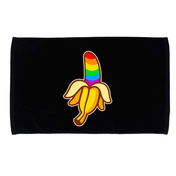 Pride Month Banana Lgbt Rainbow Flag Proud Gift Microfiber Hand Towel