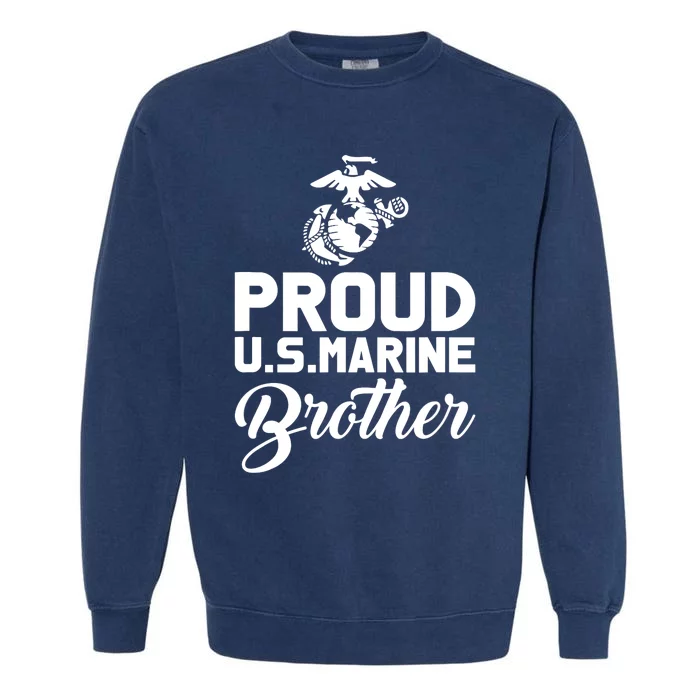 Proud Marine Brother Garment-Dyed Sweatshirt