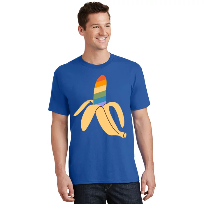 Pride Month Banana Rainbow Design Gift T-Shirt