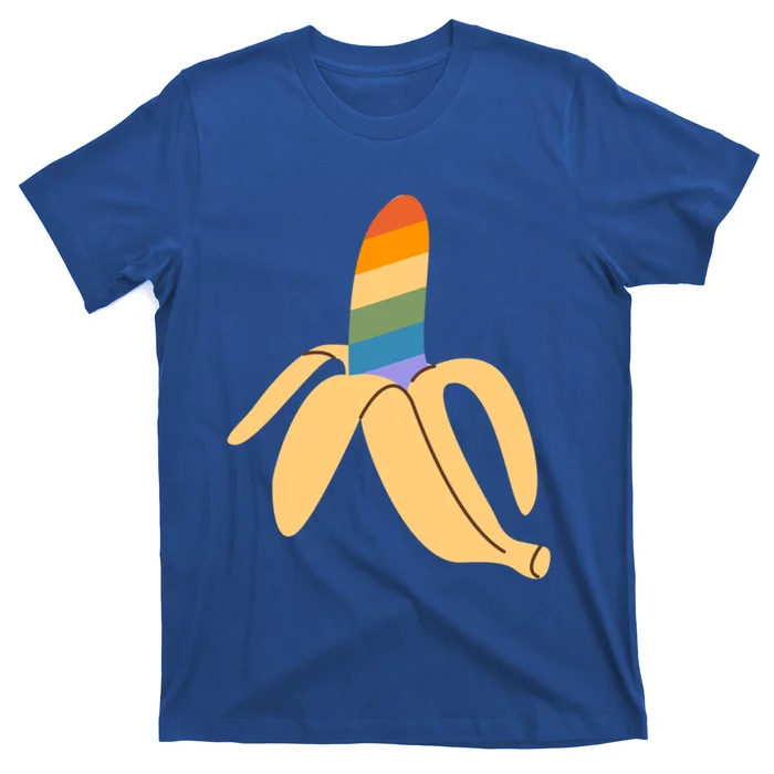 Pride Month Banana Rainbow Design Gift T-Shirt