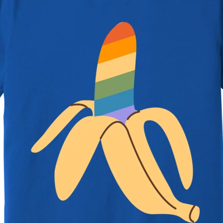 Pride Month Banana Rainbow Design Gift Premium T-Shirt