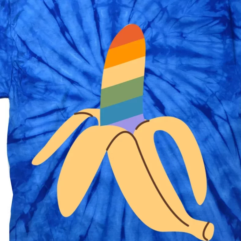 Pride Month Banana Rainbow Design Gift Tie-Dye T-Shirt