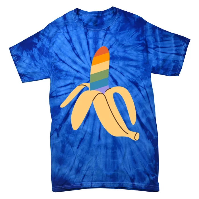 Pride Month Banana Rainbow Design Gift Tie-Dye T-Shirt