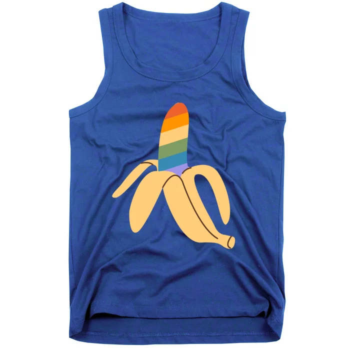 Pride Month Banana Rainbow Design Gift Tank Top