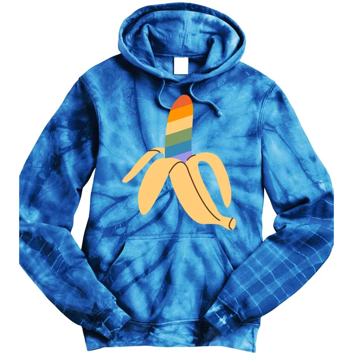 Pride Month Banana Rainbow Design Gift Tie Dye Hoodie