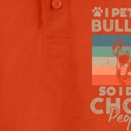 Pet My Bulldog So I DonT Choke People Funny Dog Lover Xmas Meaningful Gift Dry Zone Grid Performance Polo