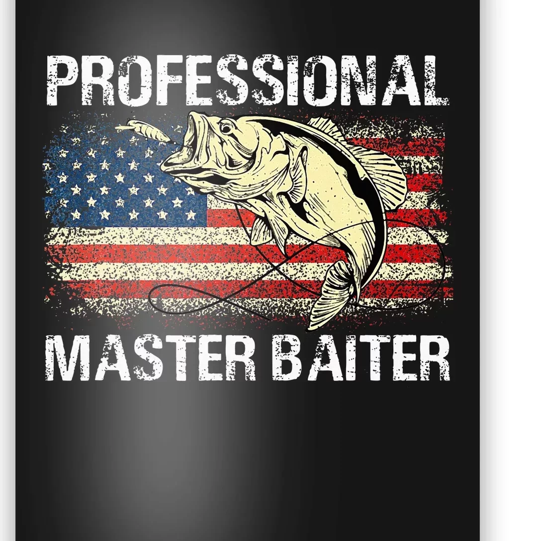 Professional Master Baiter Retro American Flag Poster