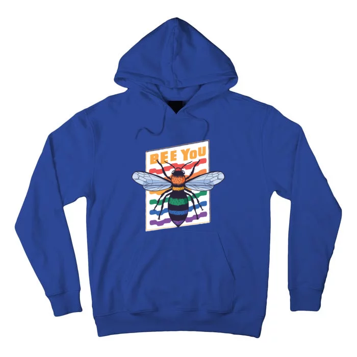 Pride Month Bee You Lgbt Rainbow Flag Proud Cute Gift Tall Hoodie