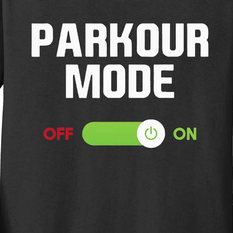 Parkour Mode Backflip Freerunning Urban Gymnastic Kids Long Sleeve Shirt