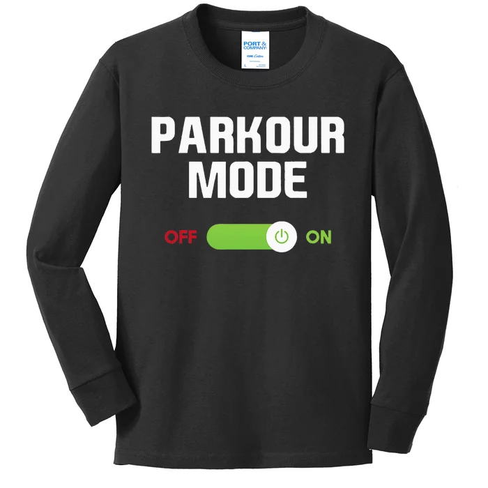 Parkour Mode Backflip Freerunning Urban Gymnastic Kids Long Sleeve Shirt