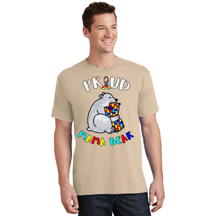 Proud Mama Bear Autism Awareness Day Autistic Month T-Shirt