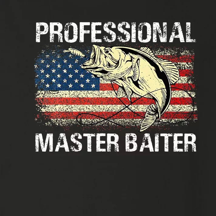 Professional Master Baiter Retro American Flag Toddler Long Sleeve Shirt