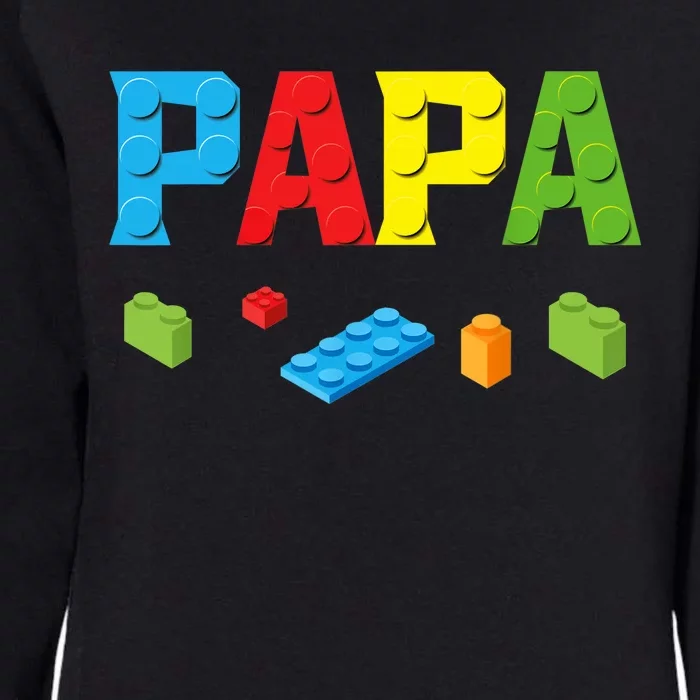 Papa Master Builder Building Bricks Blocks Family Set Parent Womens California Wash Sweatshirt