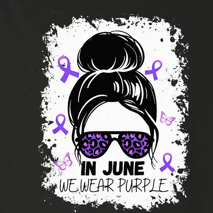 Purple Messy Bun In June We Wear Purple Alzheimer Awareness Toddler Long Sleeve Shirt