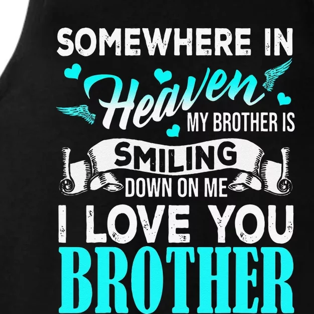 Proud My Brother In Heaven Happy Father Day Proud Of Brother Ladies Tri-Blend Wicking Tank