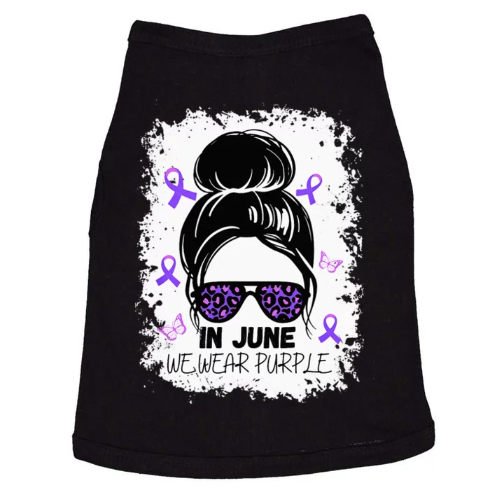 Purple Messy Bun In June We Wear Purple Alzheimer Awareness Doggie Tank