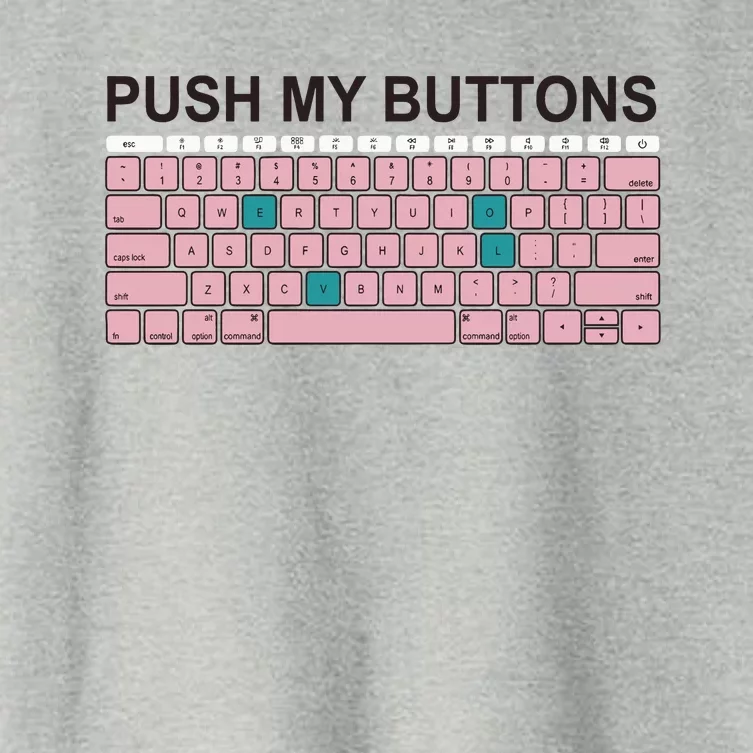 Push My Buttons Women's Crop Top Tee