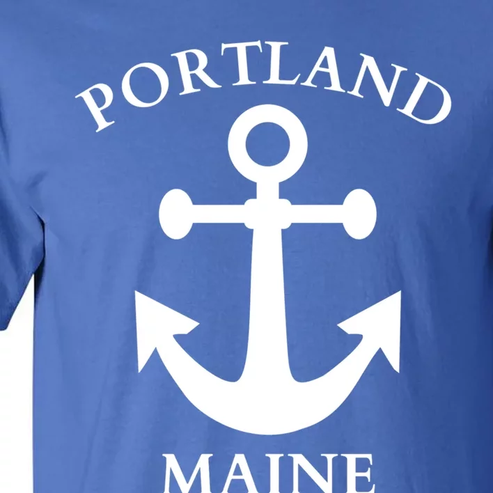 Portland Maine Boat Anchor Boating Cool Gift Tall T-Shirt