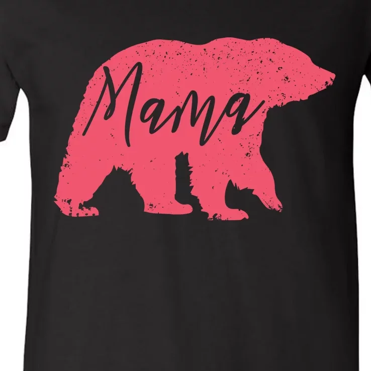 Pink Mama Bear V-Neck T-Shirt