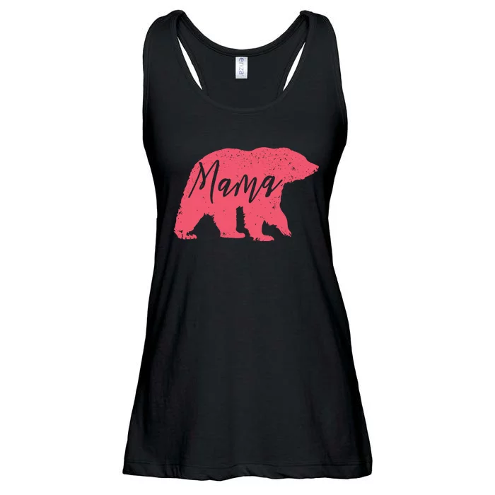 Pink Mama Bear Ladies Essential Flowy Tank