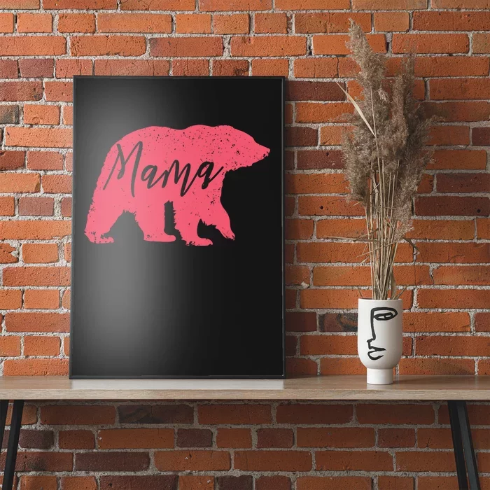 Pink Mama Bear Poster