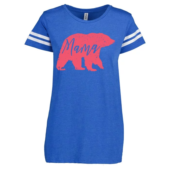 Pink Mama Bear Enza Ladies Jersey Football T-Shirt