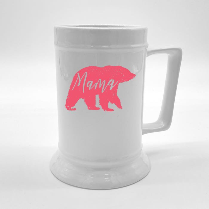 Pink Mama Bear Front & Back Beer Stein