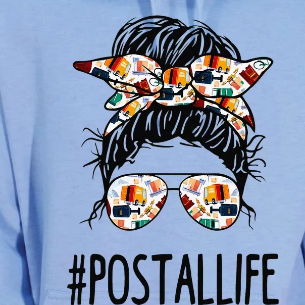 Postallife Messy Bun Mail Carrier Postal Worker Mailwoman Unisex Surf Hoodie