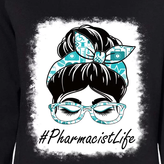 Pharmacist Messy Bun Bleached Appreciation World Health Day Gift Womens California Wash Sweatshirt