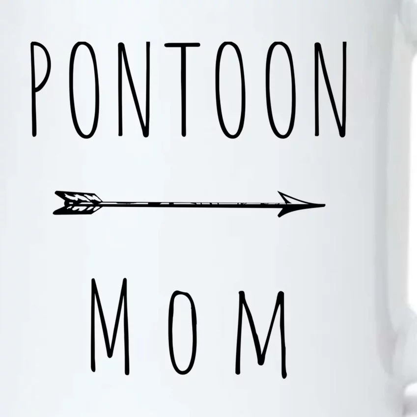 Pontoon Mom Boater Or Boating With Mother Gift Black Color Changing Mug