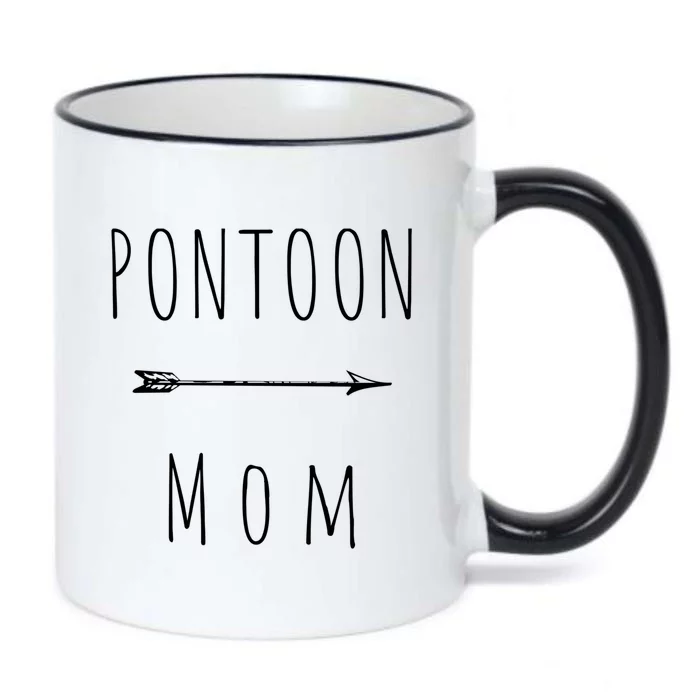 Pontoon Mom Boater Or Boating With Mother Gift Black Color Changing Mug