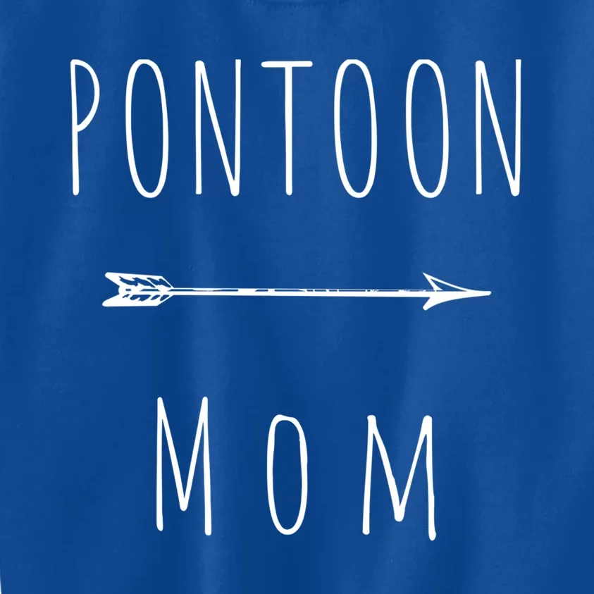 Pontoon Mom Boater Or Boating With Mother Gift Kids Sweatshirt