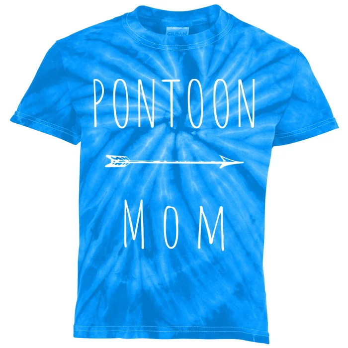 Pontoon Mom Boater Or Boating With Mother Gift Kids Tie-Dye T-Shirt