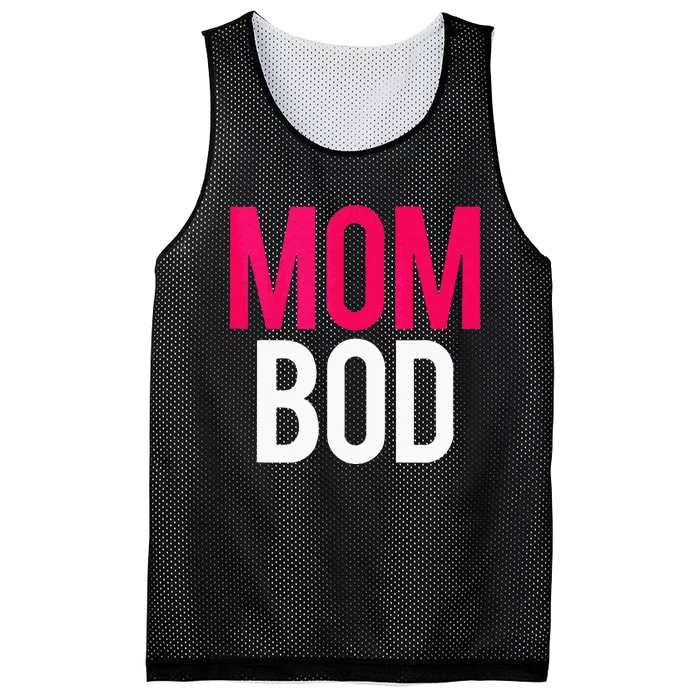 Proud Mom Bod Funny Gym Workout Saying Running Gift Mesh Reversible Basketball Jersey Tank