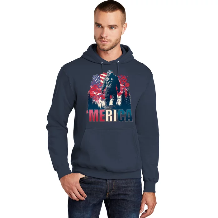 Patriotic Merica Bigfoot Sasquatch Hoodie