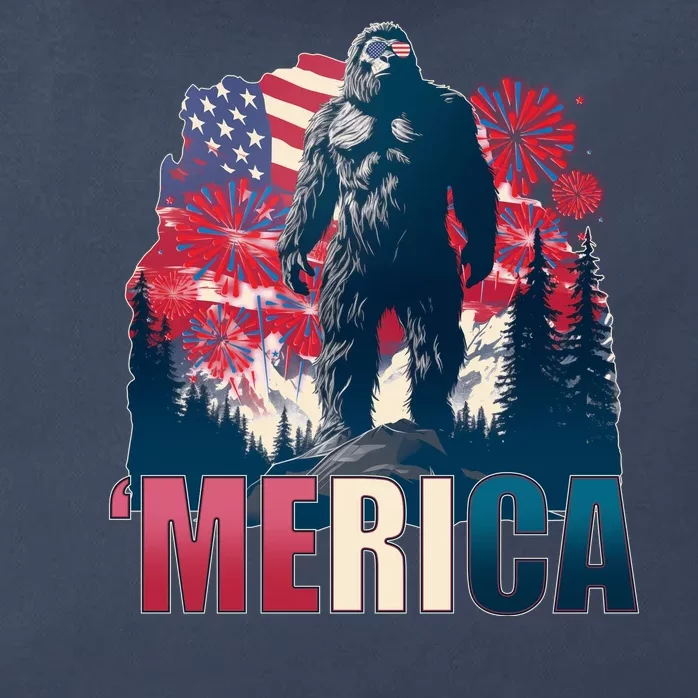 Patriotic Merica Bigfoot Sasquatch Zip Tote Bag