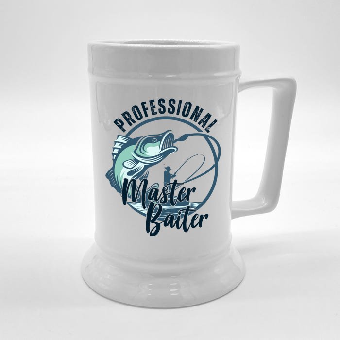 Professional Master Baiter Fishing Front & Back Beer Stein