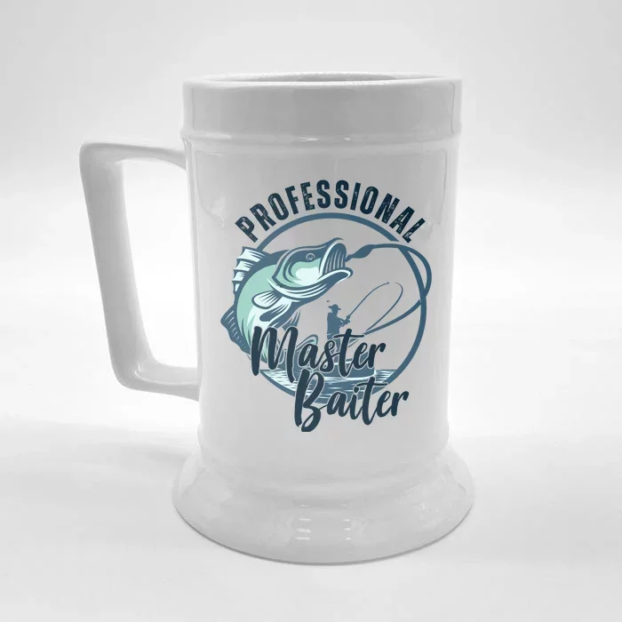 Professional Master Baiter Fishing Front & Back Beer Stein