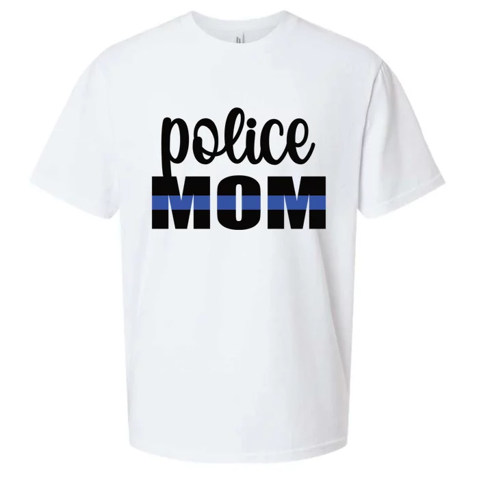 Police Mom Blue Line Mother Proud Police Officer Mom Meaningful Gift Sueded Cloud Jersey T-Shirt