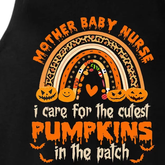 Postpartum Mother Baby Nurse Halloween Rainbow Leopard Ladies Tri-Blend Wicking Tank