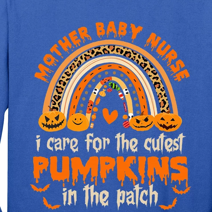 Postpartum Mother Baby Nurse Halloween Rainbow Leopard Long Sleeve Shirt