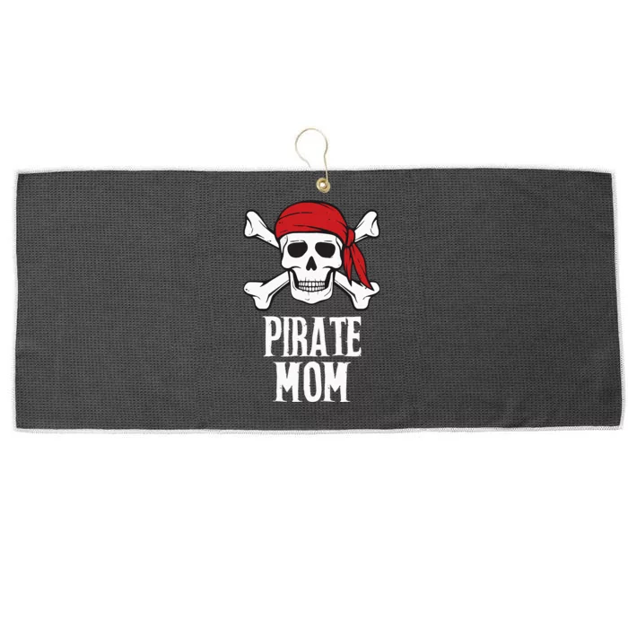 Pirate Mom birthday Skull and Crossbones Large Microfiber Waffle Golf Towel