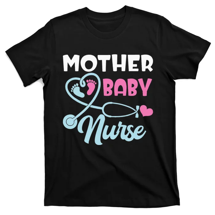 Postpartum Mother Baby Nurse Mom Baby Postpartum Nursing T-Shirt ...