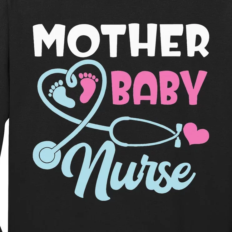 Postpartum Mother Baby Nurse Mom Baby Postpartum Nursing Tall Long Sleeve T-Shirt