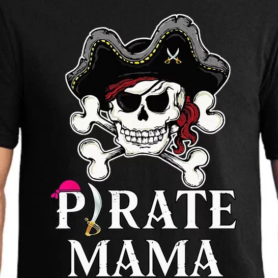 Pirate Mama Costume Jolly Roger Crossbones Funny Pirate Mom Pajama Set