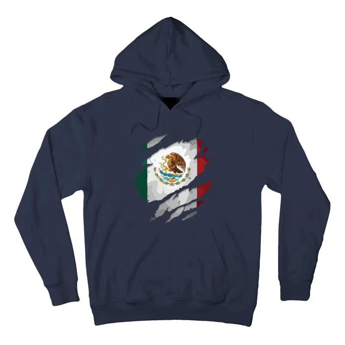 Proud Mexican Chicano Latino Torn Ripped Mexico Flag Tall Hoodie