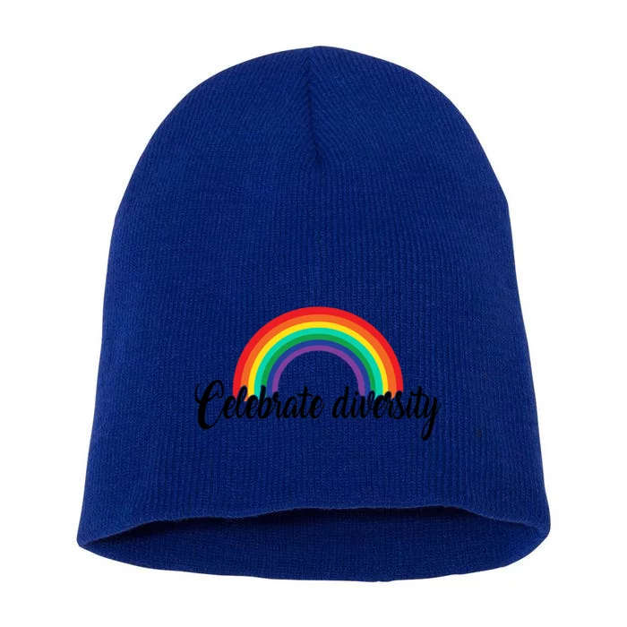 Pride Month Celebrate Diversity Lgbt Cute Gift Short Acrylic Beanie